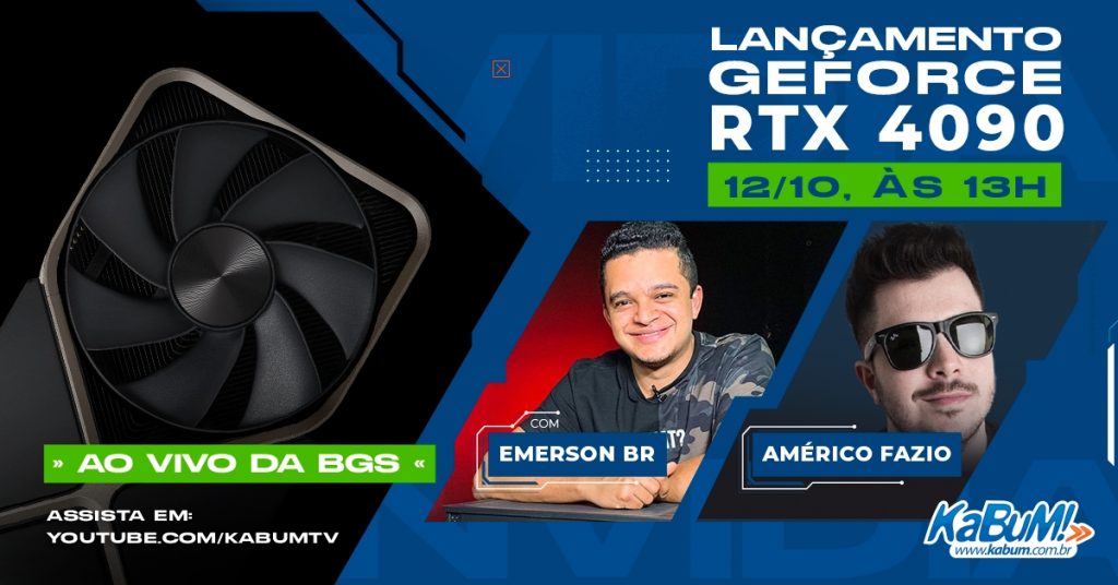 BGS - KaBuM! lança a placa de vídeo GeForce RTX 4090 no palco do seu estande