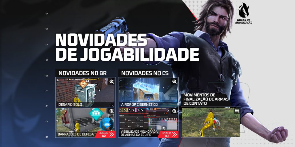 Atualização do Free Fire traz retorno do modo Caça aos Zumbis, Desafio Solo, Purgatório e muito mais