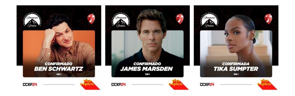 Paramount Pictures traz elenco e equipe de 'Sonic 3: O Filme' para a CCXP24