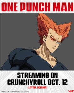 a tão esperada 3ª temporada de One-Punch Man estreia no dia 12 de outubro de 2025