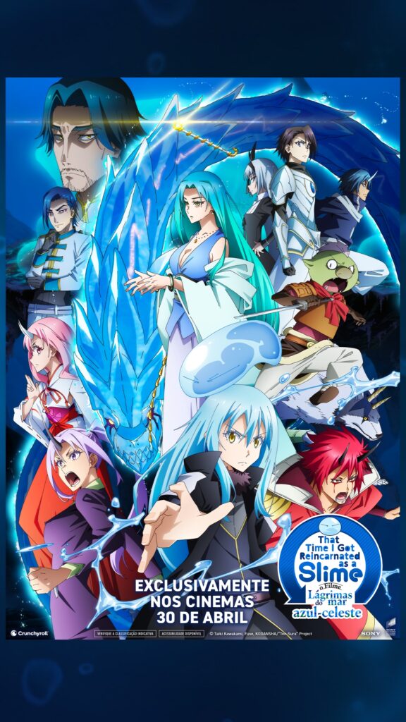 Crunchyroll anuncia a data de lançamento de "That Time I Got Reincarnated as a Slime o Filme: Lágrimas do mar azul-celeste" nos cinemas brasileiros