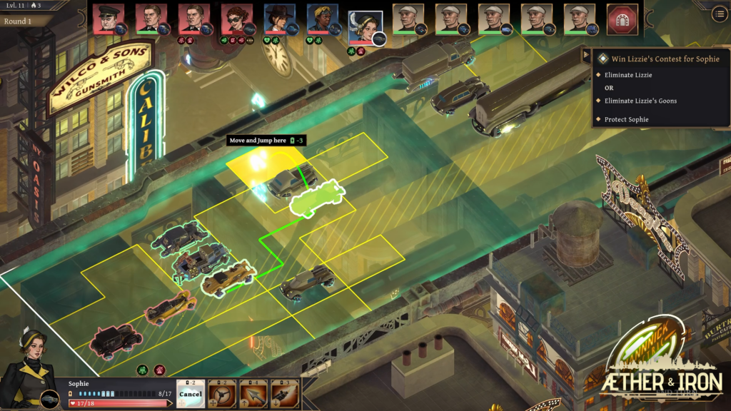 A jogabilidade mistura a interpretação de personagens e o fluxo narrativo com um combate veicular em turnos que reflete os riscos à vida no submundo da cidade.