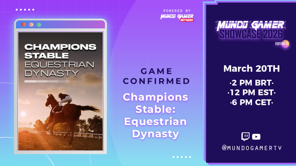Champions Stable: Equestrian Dynasty levará simulação hípica ao Mundo Gamer Showcase 2026