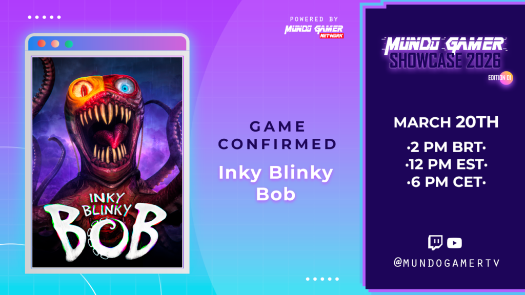 Inky Blinky Bob confirma presença no Mundo Gamer Showcase 2026 e chega ao mercado em março