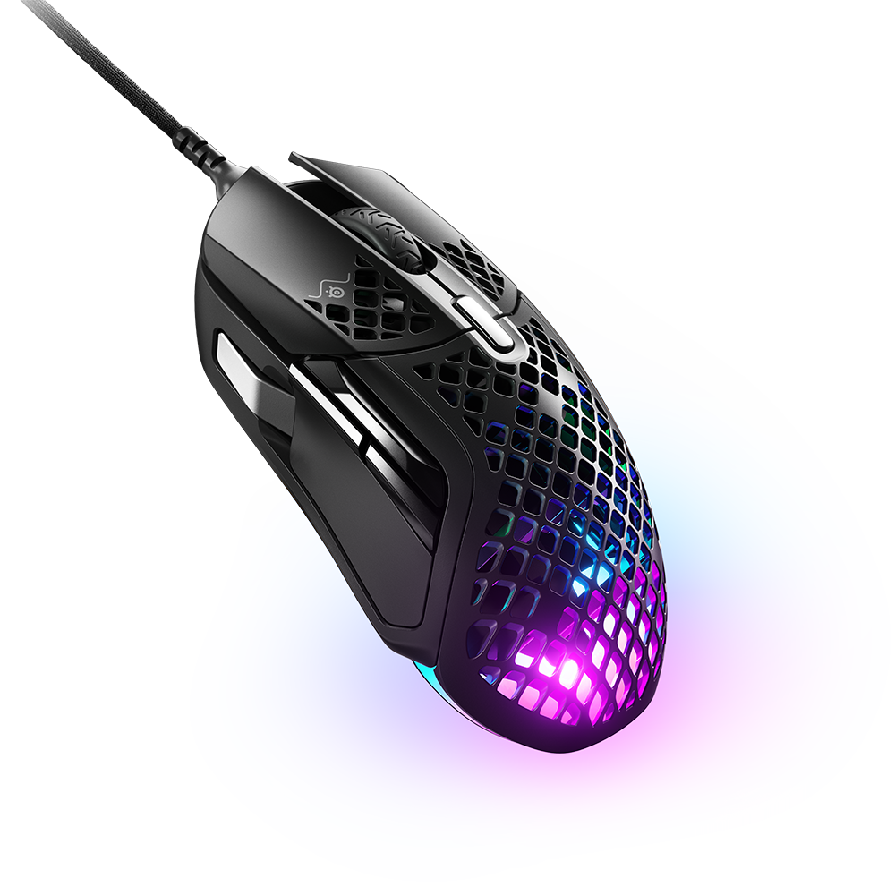 Mouse Aerox 5 - periférico ultra leve com 9 botões programáveis e certificação de resistência à água.