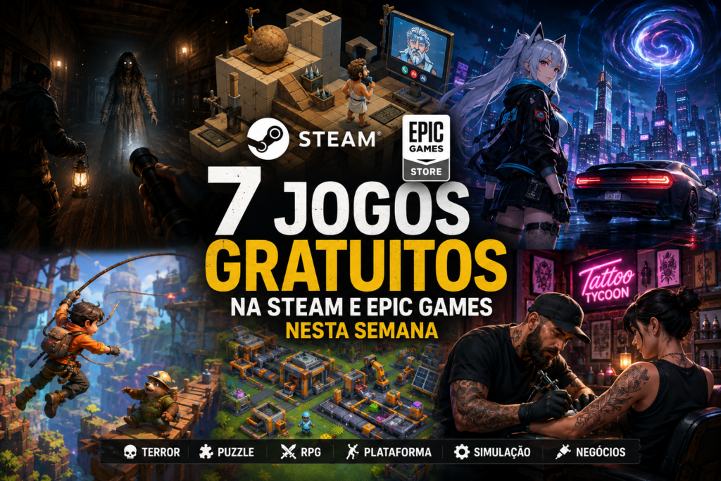 jogos grátis, Steam, Epic Games Store, NTE Neverness to Everness, free-to-play