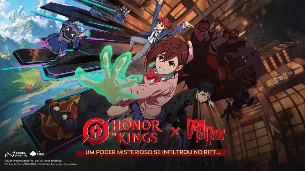 Receba a Dimensão Sobrenatural de DAN DA DAN na colaboração com Honor of Kings